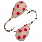 Капля с ушком d 4.0 мм, вес 1.1 гр, обмазка фосфор с красными точками /10 шт/